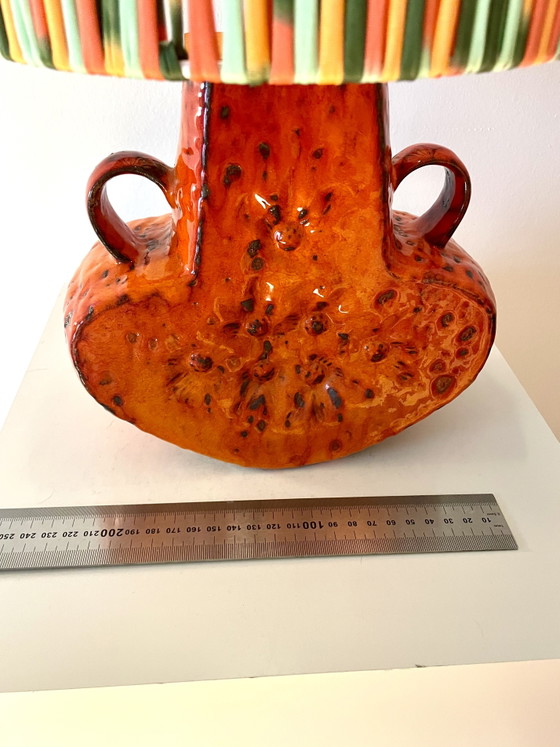 Image 1 of Lampada da tavolo Pop Art anni '70, riciclata dalla Germania Ovest, vaso
