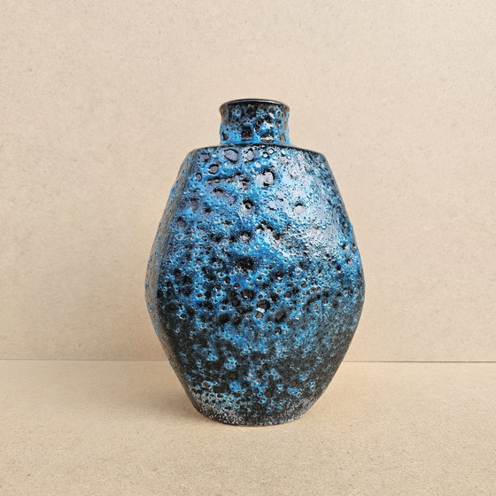 Image 1 of Vase Gerz Keramik Simon Peter Gerz Design Georg Mennicken 1967 60er Fat Lava 3004/20 Schaumglasur Midcentury Germany