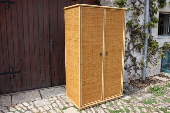 Image 1 of Two-door rattan wardrobe by Dal Vera