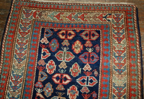 Image 1 of Alfombra armenia antigua Gandzak hecha a mano, 106 cm x 222 cm (3,5' x 7,3'), década de 1880 - 1B519