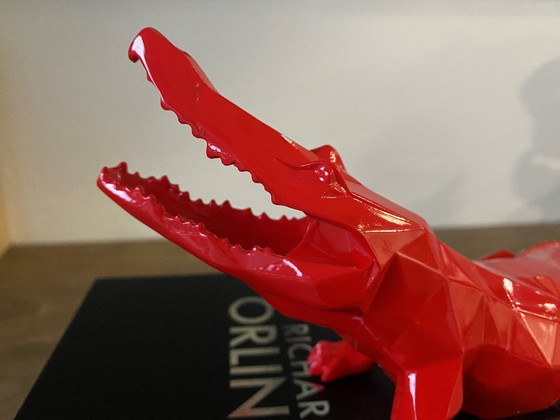 Image 1 of Crocodile CROCO Spirit Red edition by Richard Orlinski, new 2024