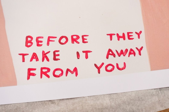 Image 1 of Vino. Bevilo velocemente prima che te lo portino via - D. Shrigley - Poster 50 × 70 cm