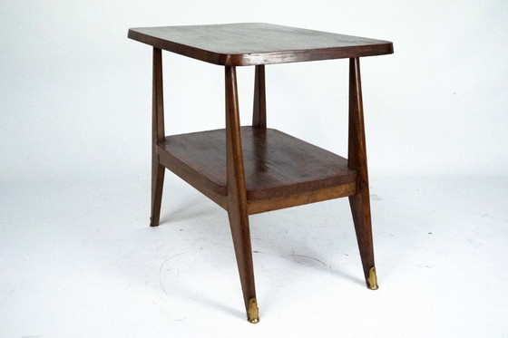 Image 1 of Mesa auxiliar italiana de madera de mediados de siglo. Italia, década de 1950.