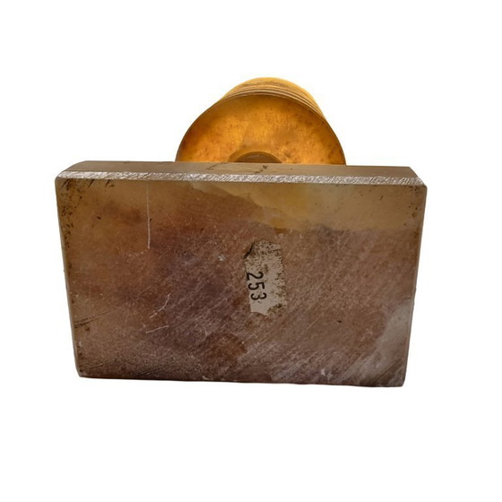 Image 1 of Vintage alabaster table lamp with elephant, 1960s