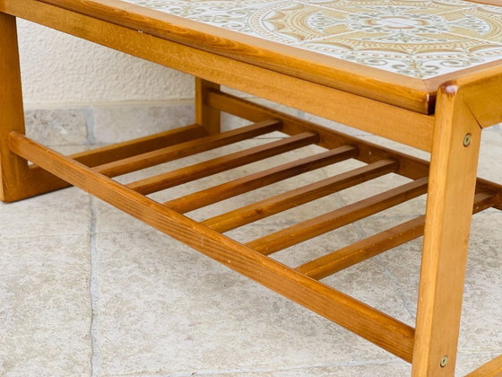 Image 1 of Scandinavian coffee table in teak and ceramic, 1960