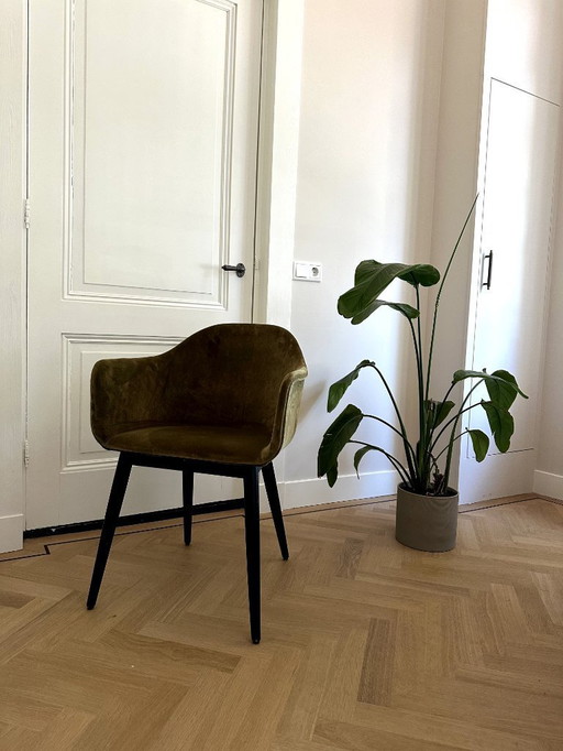6x Audo Harbour Dining Chair / Black Oak Base - City Velvet