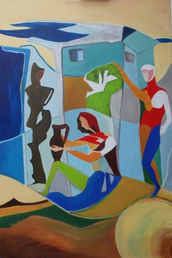Wim Van Oss, first part of his collection, 4 paintings – Paintings & Drawings, Canvas (photo 4 of 5)
