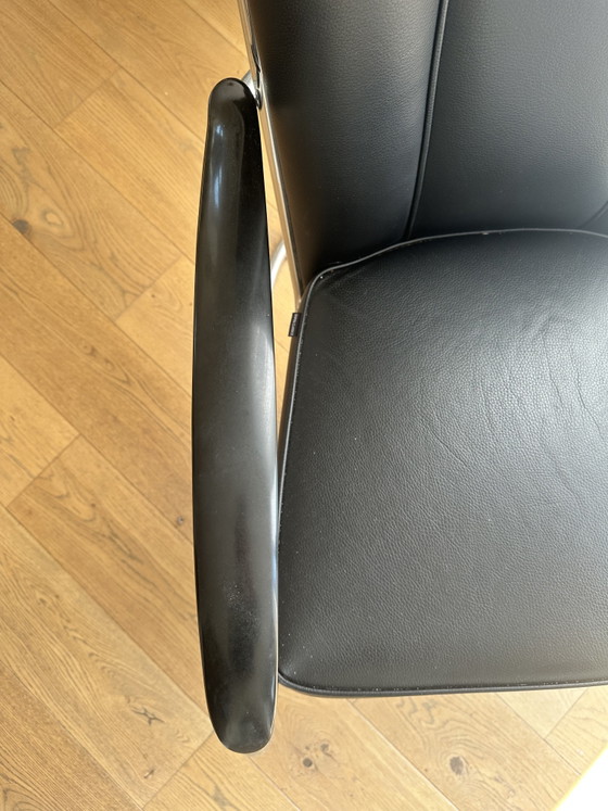 Set van 2 Gispen Classic AA Fauteuils – Zwart Leerontwerp van W.H. Gispen uit 1937 – Chrome, Leather (photo 10 of 13)