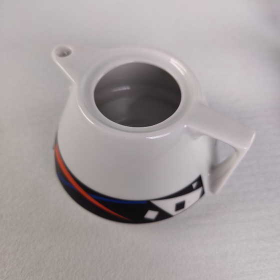 Image 1 of Tea for one | Theepot & suikerpot | J. Kronester | Bavaria | West Germany - Hoyng - Memphis Milano stijl | 80's