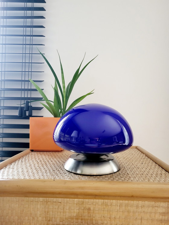 Image 1 of Mushroom Lamp, Blue, Linhai Junis