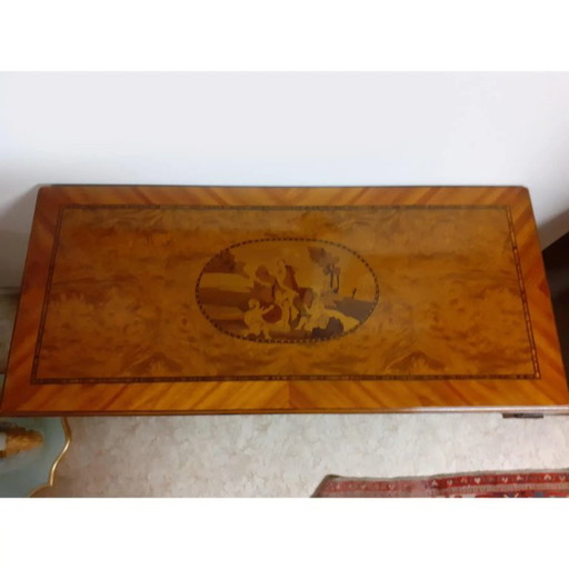 Italienische Kommode mit Intarsien aus der Mitte des 20. Jahrhunderts