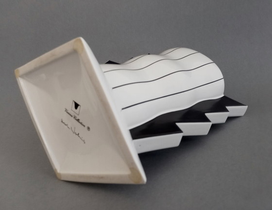 Image 1 of Heide Warlamis Vase en céramique postmoderne/Wiener Werkstatte Collection Vienne 1980's