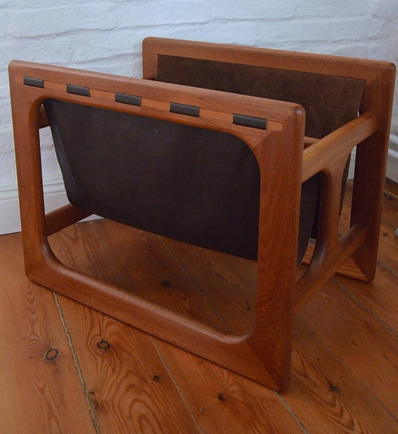 Image 1 of Teak newspaper rack/magazine holder, 1960s Danish Modern