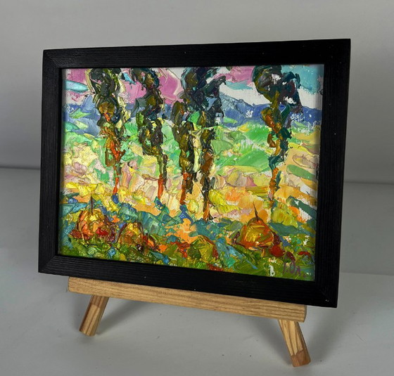 Image 1 of Original Oil Painting Nature Landscape Summer In the Sunny Meadows