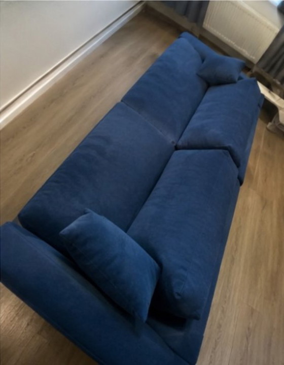Divano blu quasi nuovo in vendita – Arrben, Divani, Textile (photo 5 of 5)