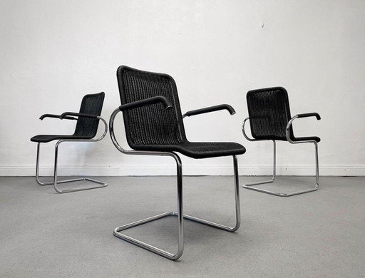 1/2 Tecta D41 Stoel Riet zwart Bauhaus