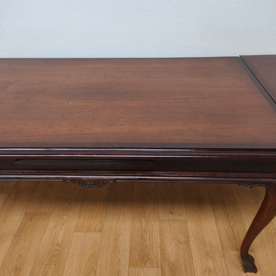 Image 1 of Tavolo da pranzo Chippendale vintage, tavolo da sala da pranzo, tavolo allungabile