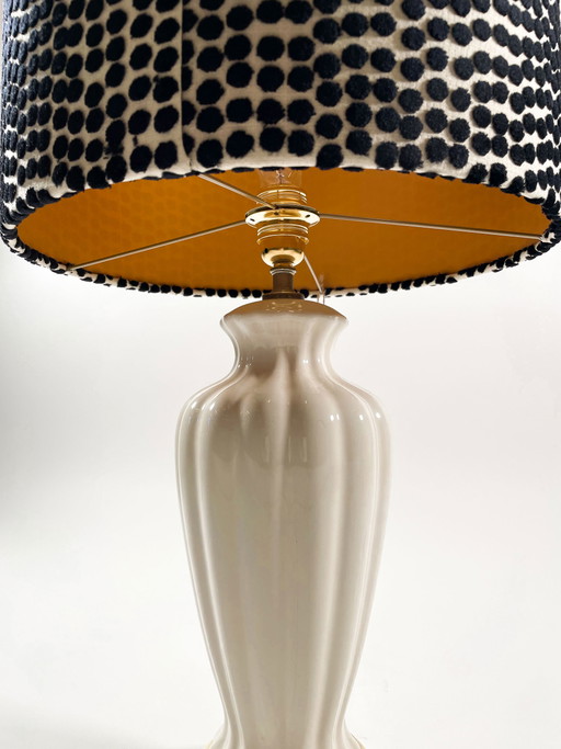 Lampe de table Hollywood Regency en céramique