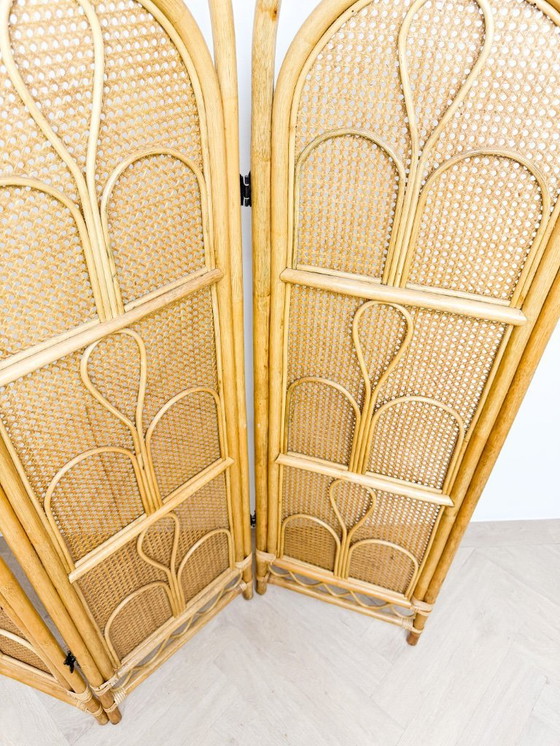 Image 1 of rattan folding screen