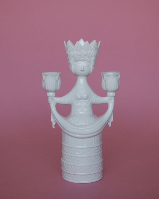 Image 1 of Candeliere in porcellana "Papagena", Björn Wiinblad per Rosenthal, anni '80, Germania