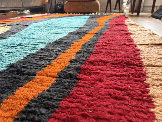 Image 1 of Tappeto postmoderno dal design astratto degli anni '80 – 332 × 205 cm – Marocco