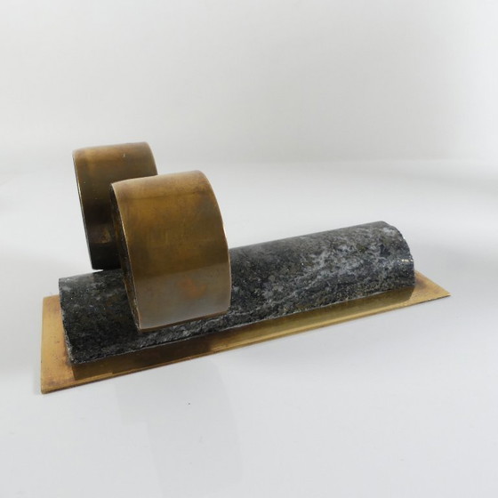 Image 1 of Vintage Saulo Sulitjelma Noorwegen wandkaarshouder, Brutalistische stijl, jaren 60