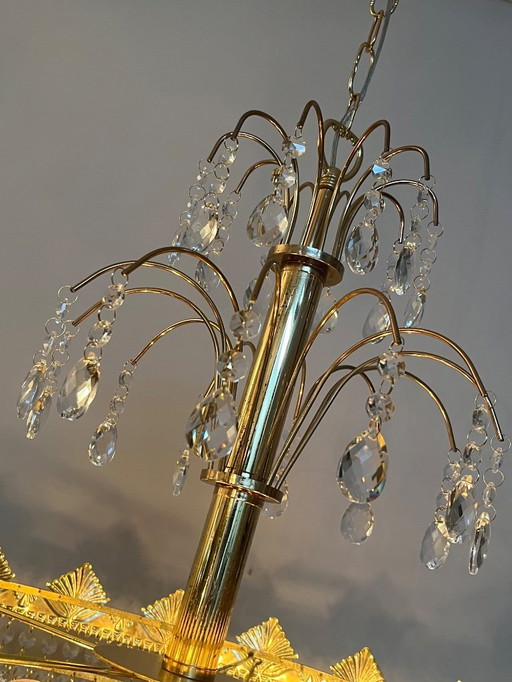 Lustre en cristal Vintage XL Design Lustre de poche en cristal Lampe pendante