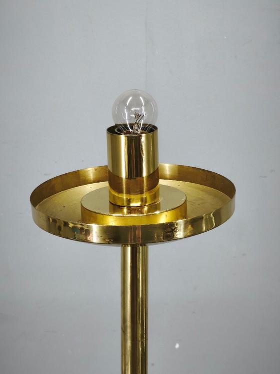 Lampada da terra Kamenicky Senov in vetro a bolle e ottone anni '70 – Lampade da terra, Brass (photo 3 of 10)