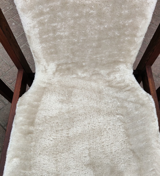 Image 1 of Set di 4 sedie vintage in wengé - rivestite professionalmente
