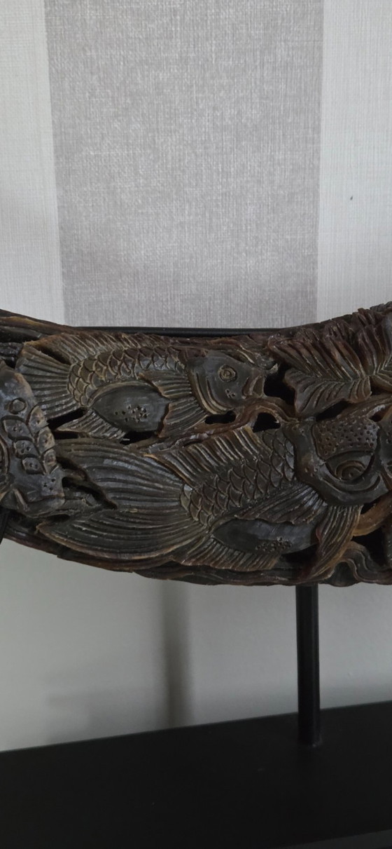 Image 1 of Grote, fijn bewerkte buffelhoorn (ref. 4119)