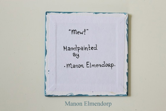 Image 1 of Unique Hand-painted Fantasy Art Painting Cat