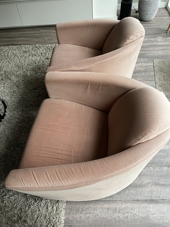 Image 1 of 2 Armchairs Brand Calia - Salmon colored