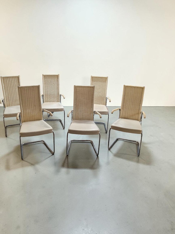 Image 1 of 6x Designer Dining Chairs Armchair Tecta B27 Cantilever Chair