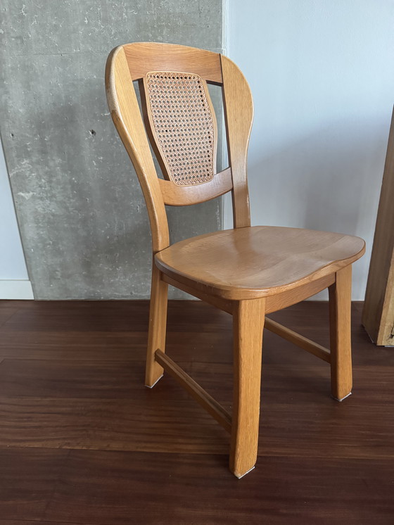 Image 1 of Table de salle à manger en bois avec 6 chaises assorties