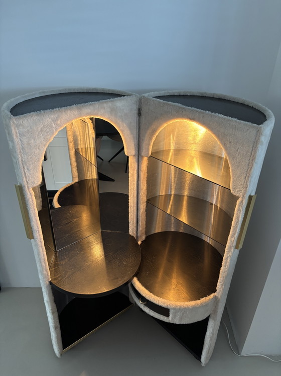 Vintage 'Dilly Dally' dressing table or cocktail bar, designed by Luigi Massoni for Poltrona Frau in the (photo 3 of 15)