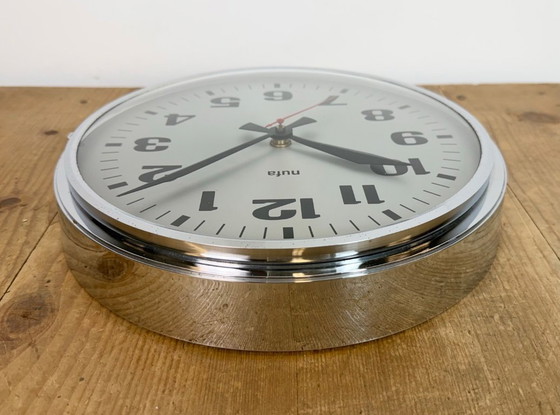 Image 1 of Reloj de pared eléctrico antiguo de NUFA, década de 1960.