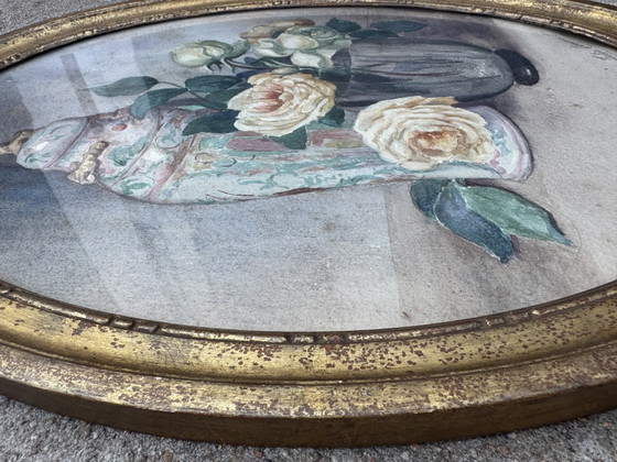 Image 1 of Watercolor Still Life in Antique Style by Julia Convert