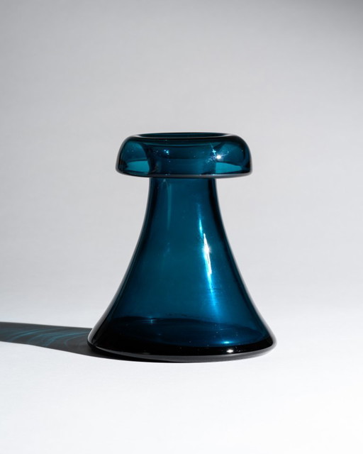 Jarrón de cristal WMF Cari Zalloni, diseño de la era espacial, estilo futurismo vintage