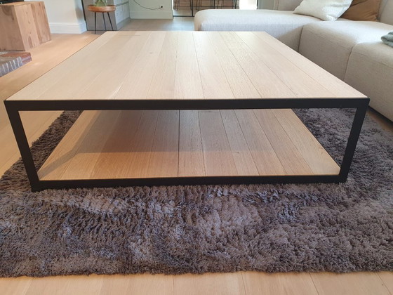 Van Rossum Two Massivholz Couchtisch mit Metallrahmen – Couchtische, Wood (photo 4 of 6)