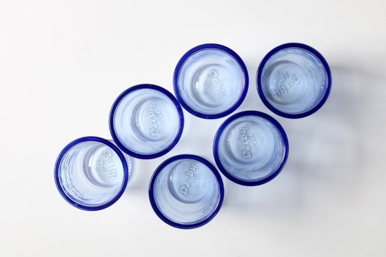 Image 1 of Set di 6 bicchieri vintage Derby Blue / Rastal / Italia / 2001