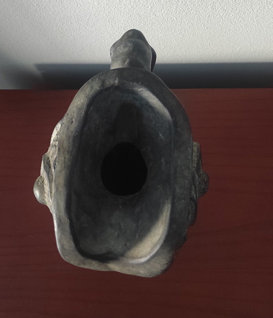 Marked Mid-Century Brutalist Set of Vases – Partenon Spain & Studio Art – Ceramic (photo 13 of 15)