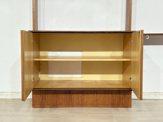 Modular mid-century wall shelf by interna-Peter Pedrides / Teak shelving system 1960s – Shelving unit, Wood (photo 20 of 27)
