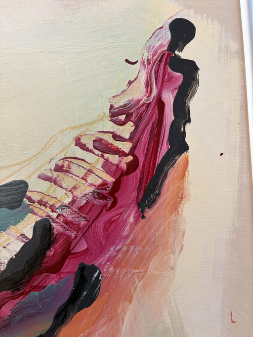 Original Abstract Painting – Signed H. Jacobs '01 – schilderijen tekeningen, Aluminium (photo 2 of 8)