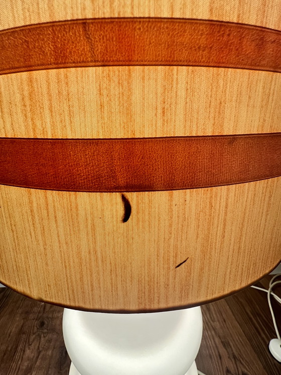 Image 1 of 1970s Large space-age opal glass floor lamp with illuminated base and various lighting modes, with a total of 3 E27 sockets