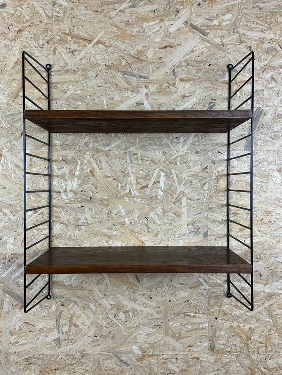 Image 1 of 60s 70s oak string shelf module by Kajsa & Nils "Nisse" Strinning Sweden