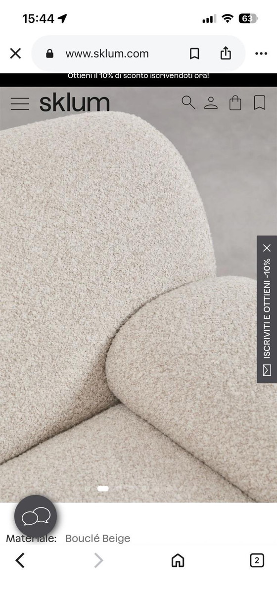 Sofá de 2 plazas Color Beige/Crema – sklum, Sofás de 2 plazas, Other (photo 4 of 5)
