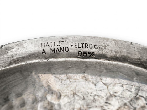 Image 1 of 95% hand-beaten pewter tray