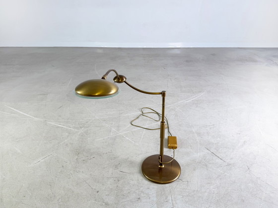 Image 1 of Lampada da tavolo del Midcentury lampada da scrivania in ottone vintage 1960