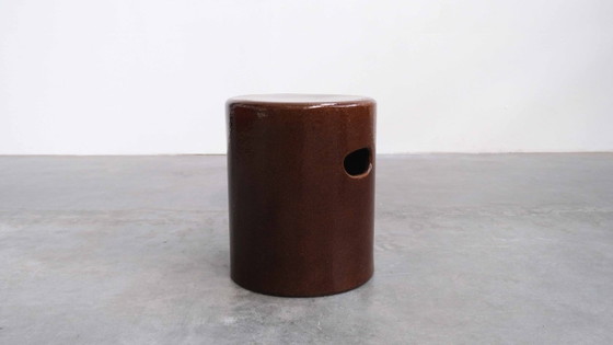 Vintage "Lebrun" Ceramic Stool (photo 2 of 6)