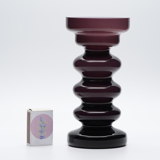 Image 1 of Karl Friedrich Kristallglaswerk Set de vases en verre ciselé avec boîte à couvercle et faucon MCM